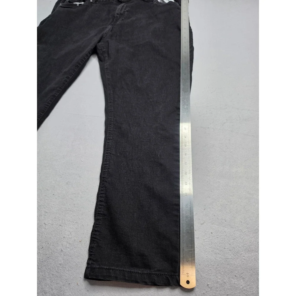 Six Lincoln New York Jeans Men's 46x30 Black Denim Stretch Slim Fit Straight Leg
